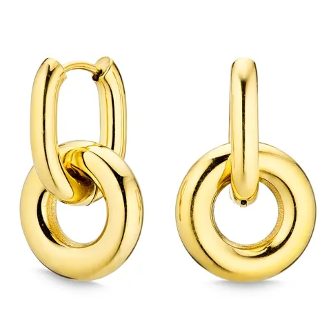 vanntette øredobber i forgylt stål - OCEANA