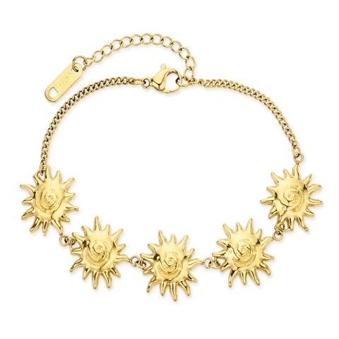 vanntett sol armbånd i forgylt stål - OCEANA