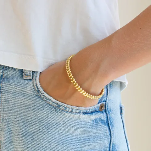 vanntett armring i forgylt stål - OCEANA