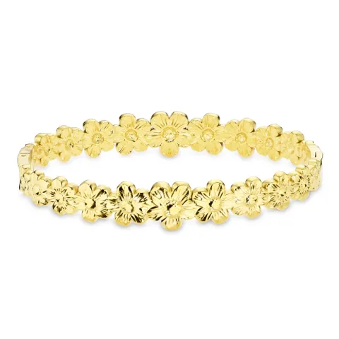 vanntett blomst armring i forgylt stål - OCEANA