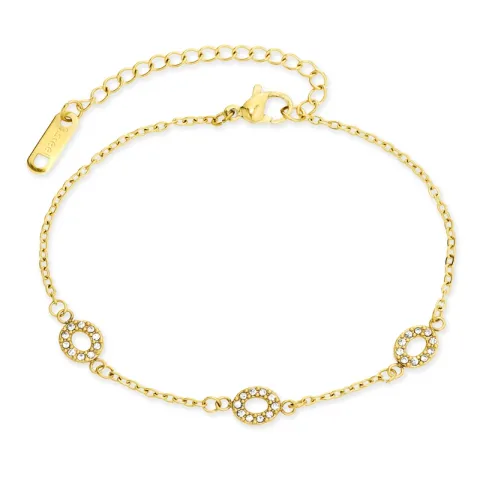 vanntett zirkon armbånd i forgylt stål - OCEANA