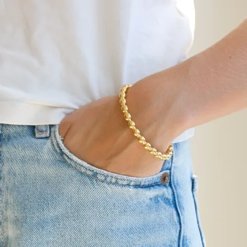 vanntett armring i forgylt stål - OCEANA