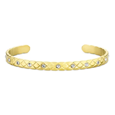 vanntett zirkon armring i forgylt stål - OCEANA