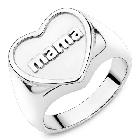 vanntett hjerte ring i stål - OCEANA