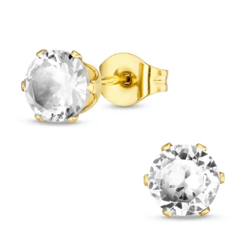 6 mm vanntette ørestikker i forgylt stål - OCEANA