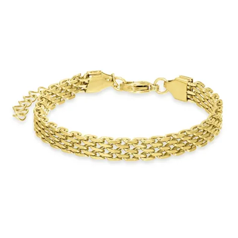 vanntett armbånd i forgylt stål 16 cm  + 5 cm x 6 mm  - OCEANA