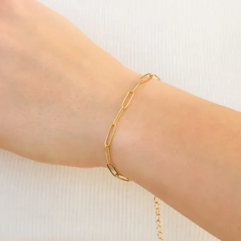 vanntett armbånd i forgylt stål 16 cm + 5 cm x 3 mm  - OCEANA