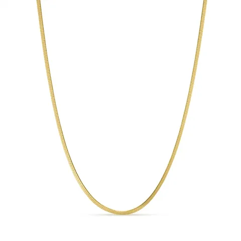 vanntett halskjede i forgylt stål 39 + 8 cm x 2 mm  - OCEANA