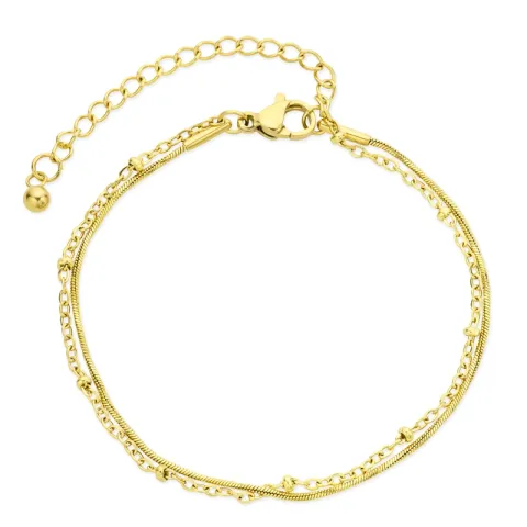 vanntett armbånd i forgylt stål 16 cm + 5 cm x 3,0 mm  - OCEANA