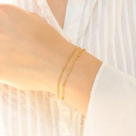 vanntett armbånd i forgylt stål 16 cm + 5 cm x 3,0 mm  - OCEANA