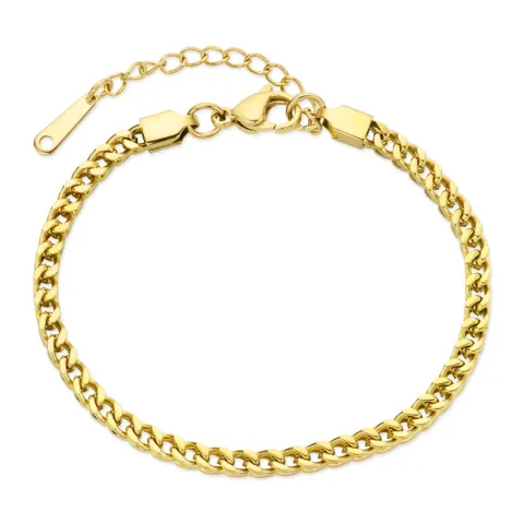 vanntett armbånd i forgylt stål 15 cm + 4 cm x 3,0 mm  - OCEANA