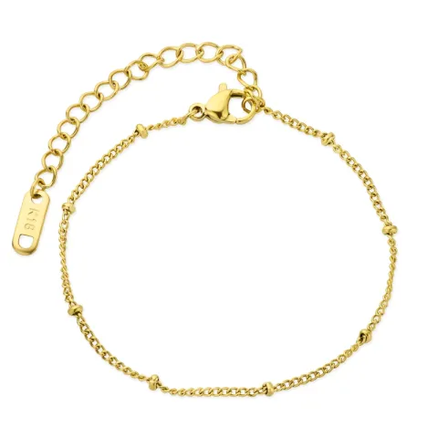 vanntett armbånd i forgylt stål 15 cm + 5 cm x 2,2 mm  - OCEANA