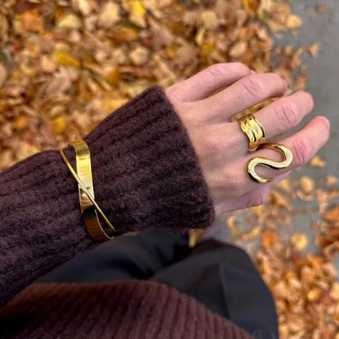 vanntett armring i forgylt stål - OCEANA