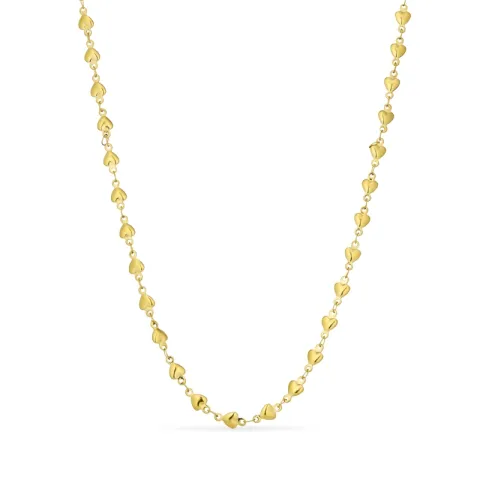 vanntett hjerte halskjede i forgylt stål - OCEANA