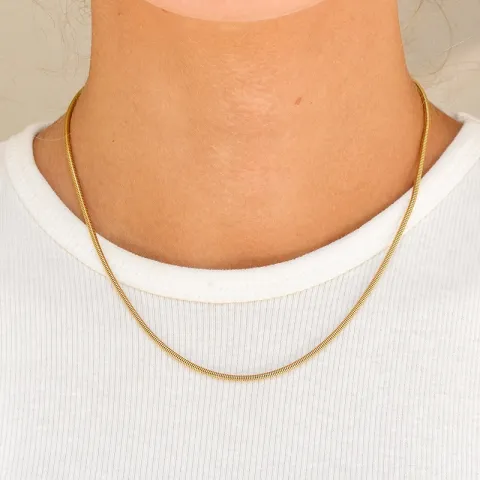 vanntett halskjede i forgylt stål - OCEANA