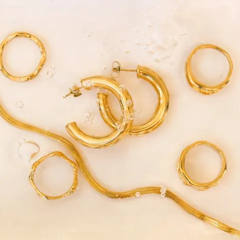 6 x 32 mm vanntette halvcreol i forgylt stål - OCEANA