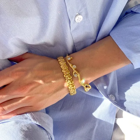 vanntett armring i forgylt stål - OCEANA