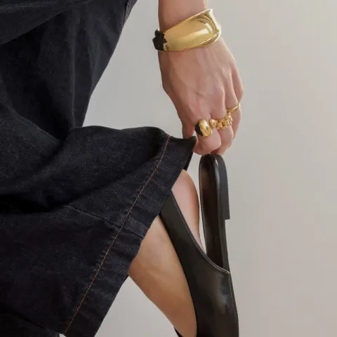 vanntett armring i forgylt stål - OCEANA