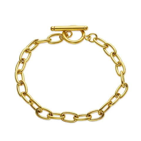 vanntett armbånd i forgylt stål 17 cm x 5,9 mm  - OCEANA
