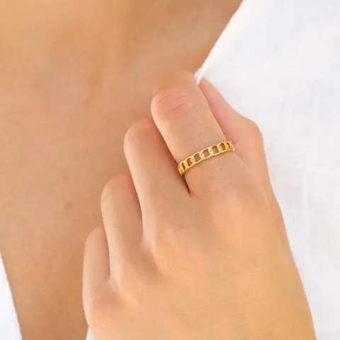 vanntett ring i forgylt stål - OCEANA