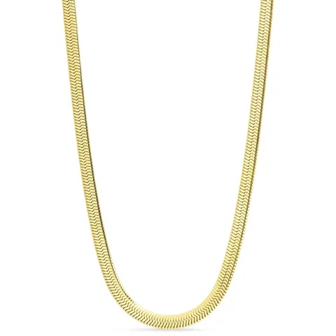 vanntett slangehalskjede i forgylt stål 40 cm x 5 mm  - OCEANA