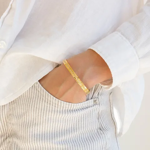 vanntett armring i forgylt stål - OCEANA