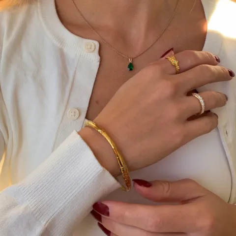 vanntett armring i forgylt stål - OCEANA