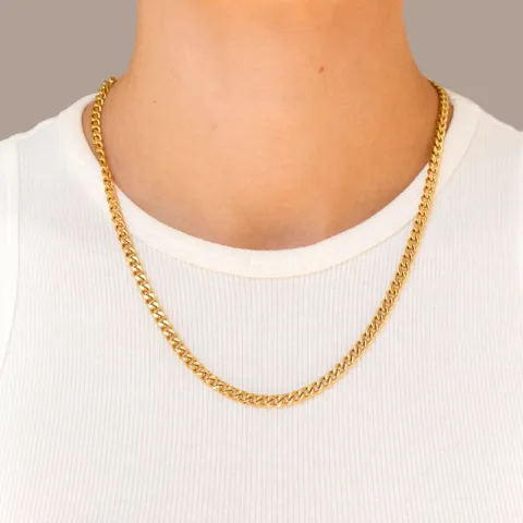 vanntett halskjede i forgylt stål - OCEANA