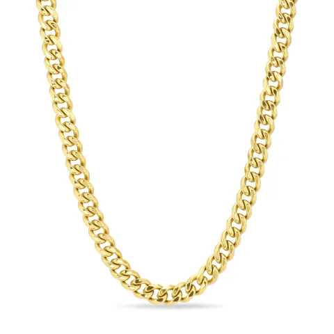 vanntett halskjede i forgylt stål - OCEANA