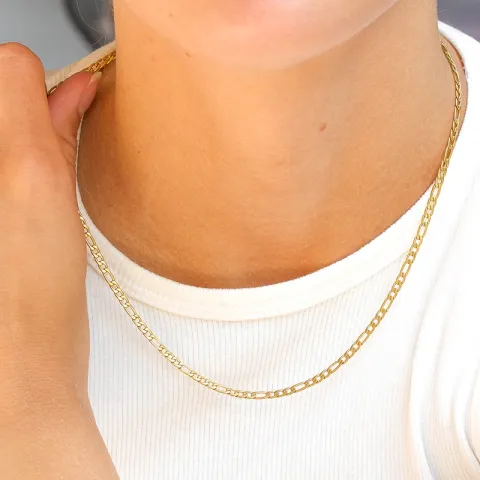 vanntett halskjede i forgylt stål - OCEANA