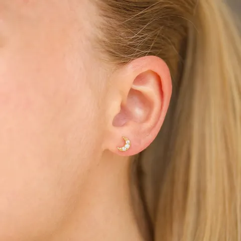 vanntette måne helix piercing i forgylt stål - OCEANA