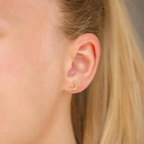 vanntette måne helix piercing i forgylt stål - OCEANA