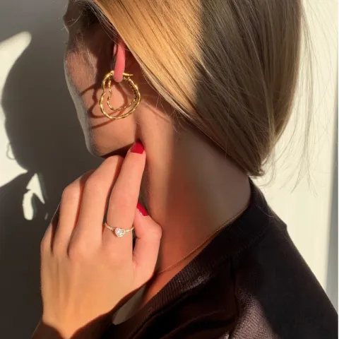 vanntette hjerte creol i forgylt stål - OCEANA