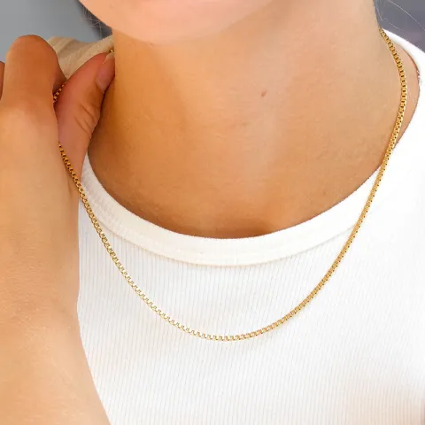 vanntett halskjede i forgylt stål - OCEANA