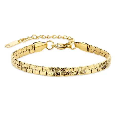 vanntett armbånd i forgylt stål 16,5 +5 cm x 4,6 mm  - OCEANA