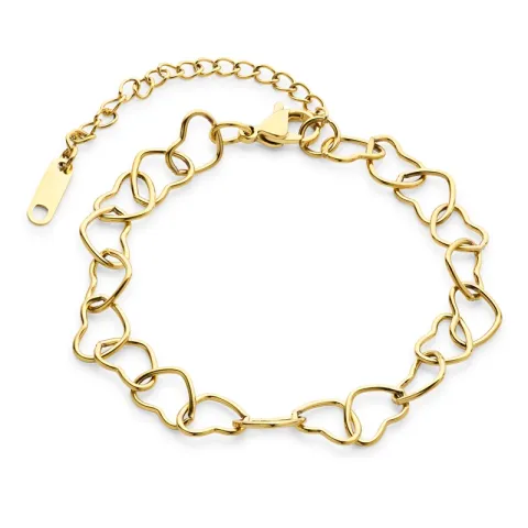 vanntett armbånd i forgylt stål 17,5 + 5 cm x 7,6 mm  - OCEANA
