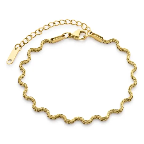 vanntett armbånd i forgylt stål 17+ 5 cm x 4,0 mm  - OCEANA