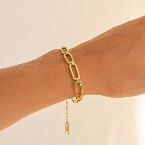 vanntett armbånd i forgylt stål 16 + 5 cm x 7,0 mm  - OCEANA