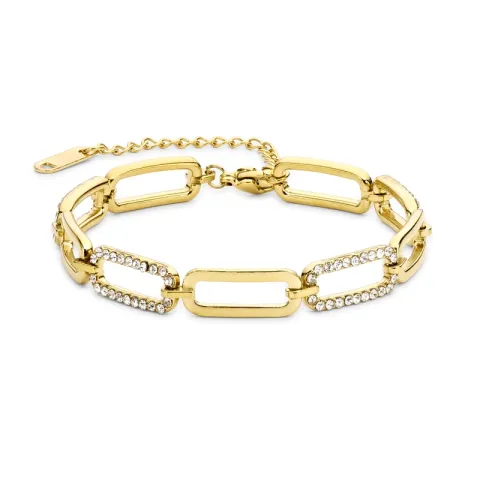 vanntett armbånd i forgylt stål 16 + 5 cm x 7,0 mm  - OCEANA