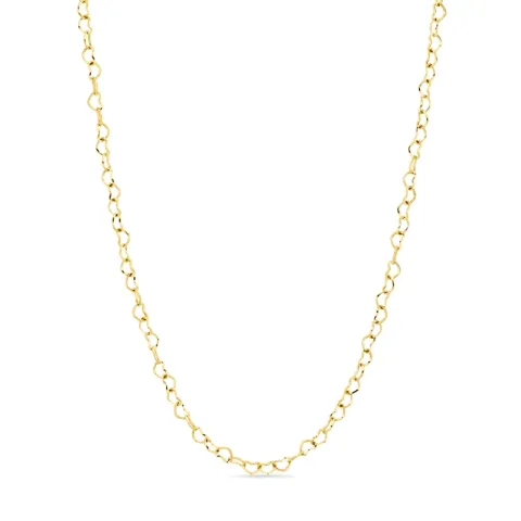 vanntett hjerte halskjede i forgylt stål - OCEANA