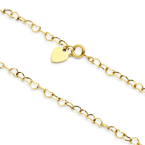 vanntett hjerte halskjede i forgylt stål - OCEANA