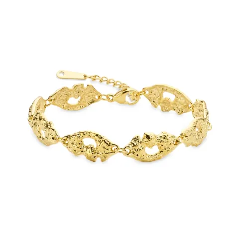 vanntett armbånd i forgylt stål - OCEANA