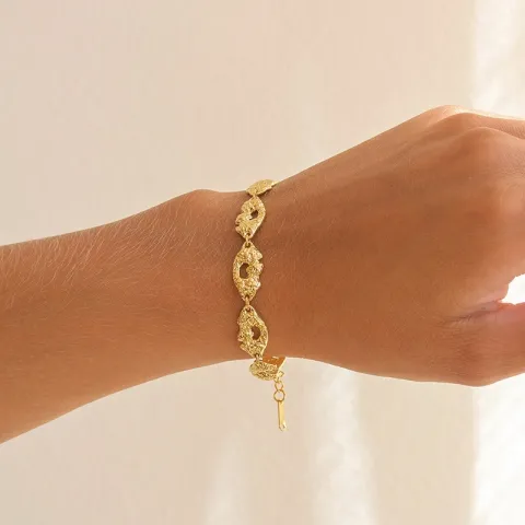 vanntett armbånd i forgylt stål - OCEANA