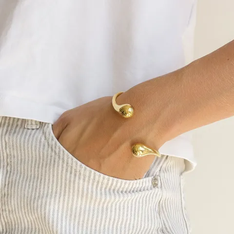vanntett armring i forgylt stål 59 mm x 13,0 mm  - OCEANA