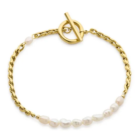 vanntett armbånd i forgylt stål 17 cm x 3,8 mm  - OCEANA