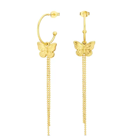 vanntette sommerfugl øredobber i stål - OCEANA