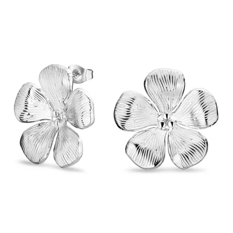 vanntette blomst øredobber i stål - OCEANA