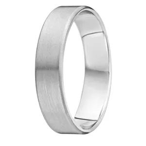 matt giftering i 14 karat hvitt gull