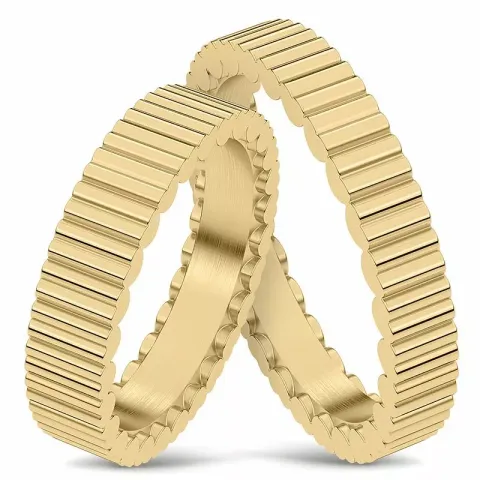 gifteringer i 14 karat gull - par