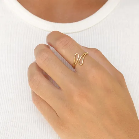 vanntett ring i forgylt stål - OCEANA